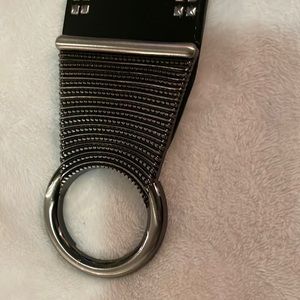 Beautiful Studded Black Belt with Metal Hardware